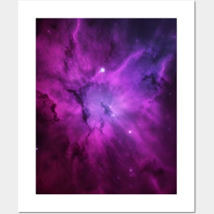 Bright Purple Nebula Space & Stars Posters and Art